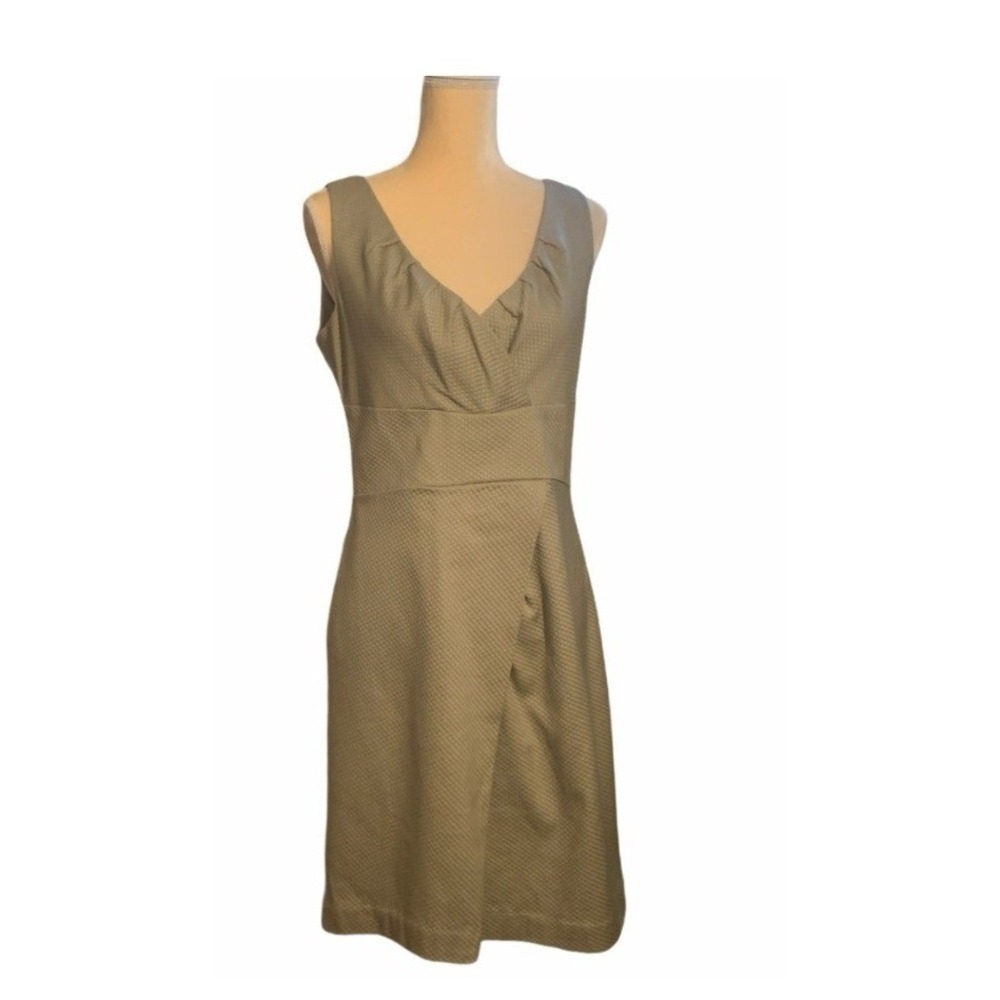 Cynthia Rowley Taupe Cotton Sheath Dress Size 8 Sleeveless old money, causal